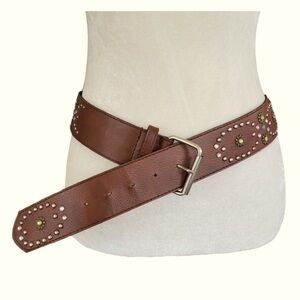 Faux leather belt
